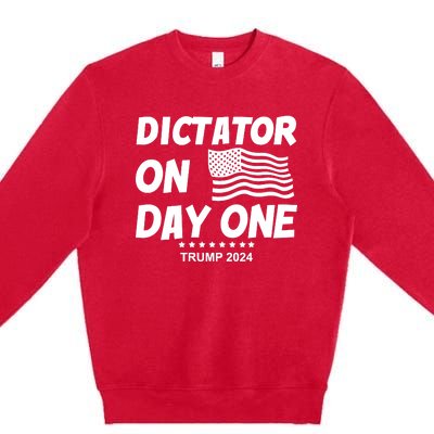 Limited Dictator On Day One Trump 2024 Premium Crewneck Sweatshirt