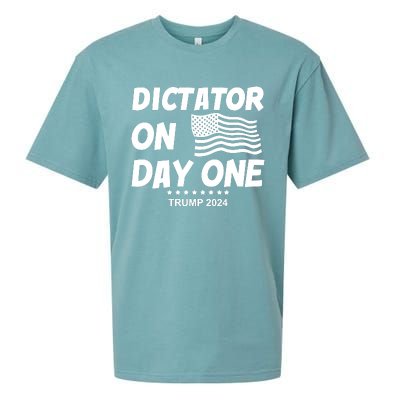 Limited Dictator On Day One Trump 2024 Sueded Cloud Jersey T-Shirt