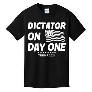 Limited Dictator On Day One Trump 2024 Kids T-Shirt