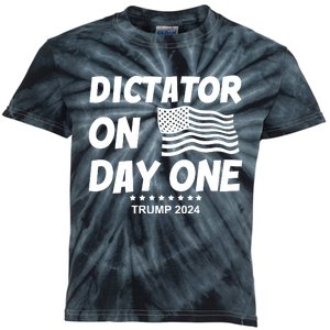 Limited Dictator On Day One Trump 2024 Kids Tie-Dye T-Shirt