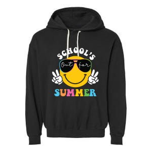 Last Day Of School Teacher Schools Out For Summer Student Garment-Dyed Fleece Hoodie