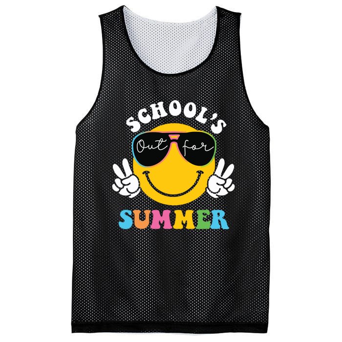 Last Day Of School Teacher Schools Out For Summer Student Mesh Reversible Basketball Jersey Tank