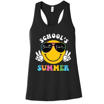 Last Day Of School Teacher Schools Out For Summer Student Women's Racerback Tank