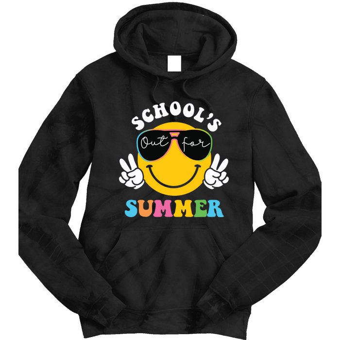 Last Day Of School Teacher Schools Out For Summer Student Tie Dye Hoodie