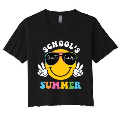 Last Day Of School Teacher Schools Out For Summer Student Women's Crop Top Tee