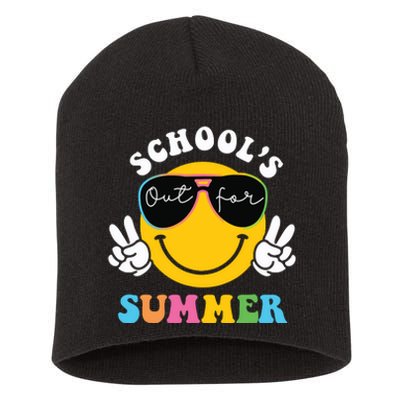 Last Day Of School Teacher Schools Out For Summer Student Short Acrylic Beanie