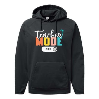 Last Day of School teacher mode off Teacher Performance Fleece Hoodie