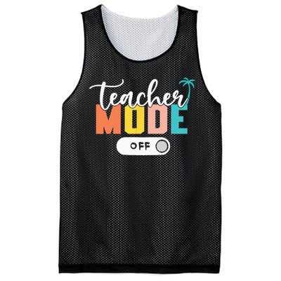 Last Day of School teacher mode off Teacher Mesh Reversible Basketball Jersey Tank