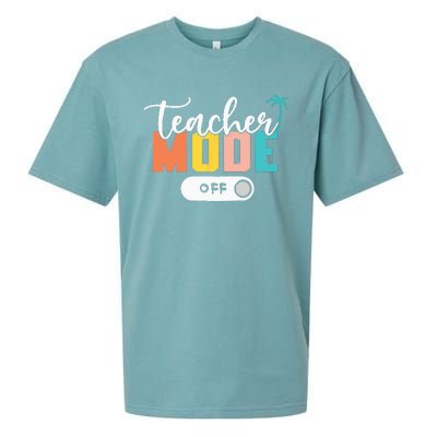 Last Day of School teacher mode off Teacher Sueded Cloud Jersey T-Shirt