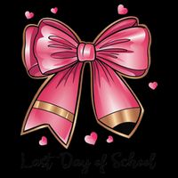 Last Day Of School Coquette Bow Teachers Graduatio Drawstring Bag