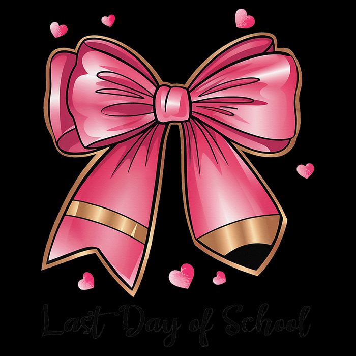Last Day Of School Coquette Bow Teachers Graduatio Drawstring Bag