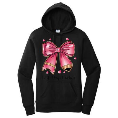 Last Day Of School Coquette Bow Teachers Graduatio Women's Pullover Hoodie