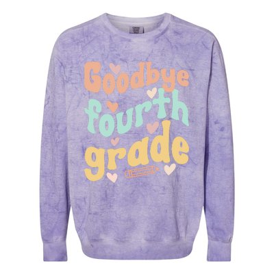 Last Day Of 4th Grade Groovy 4th Grade Last Day Of School Colorblast Crewneck Sweatshirt