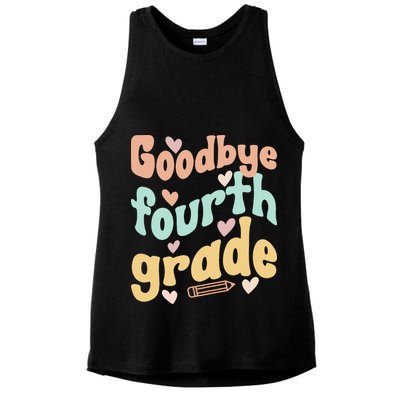 Last Day Of 4th Grade Groovy 4th Grade Last Day Of School Ladies PosiCharge Tri-Blend Wicking Tank