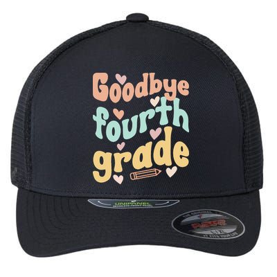 Last Day Of 4th Grade Groovy 4th Grade Last Day Of School Flexfit Unipanel Trucker Cap