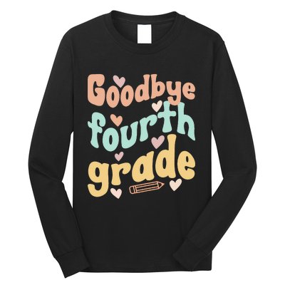 Last Day Of 4th Grade Groovy 4th Grade Last Day Of School Long Sleeve Shirt