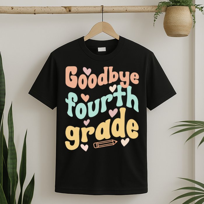 Last Day Of 4th Grade Groovy 4th Grade Last Day Of School T-Shirt