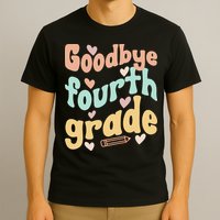 Last Day Of 4th Grade Groovy 4th Grade Last Day Of School T-Shirt