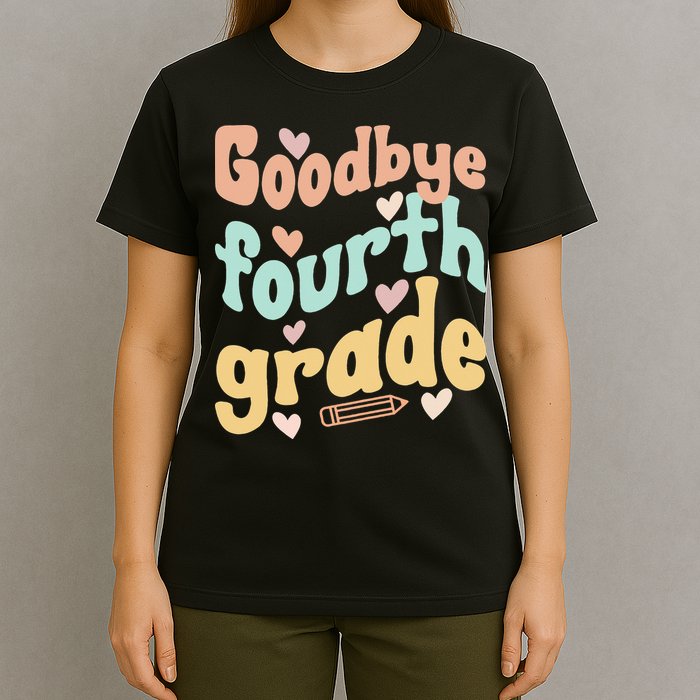Last Day Of 4th Grade Groovy 4th Grade Last Day Of School T-Shirt