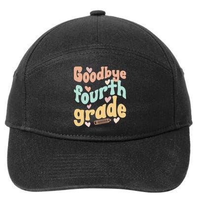 Last Day Of 4th Grade Groovy 4th Grade Last Day Of School 7-Panel Snapback Hat