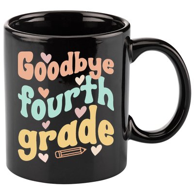 Last Day Of 4th Grade Groovy 4th Grade Last Day Of School 11oz C Handle Ceramic Mug
