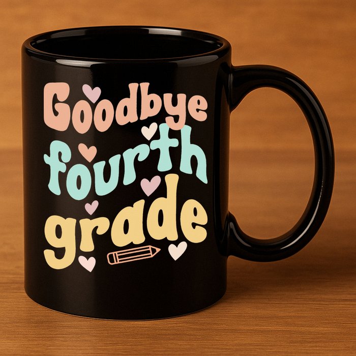 Last Day Of 4th Grade Groovy 4th Grade Last Day Of School 11oz C Handle Ceramic Mug