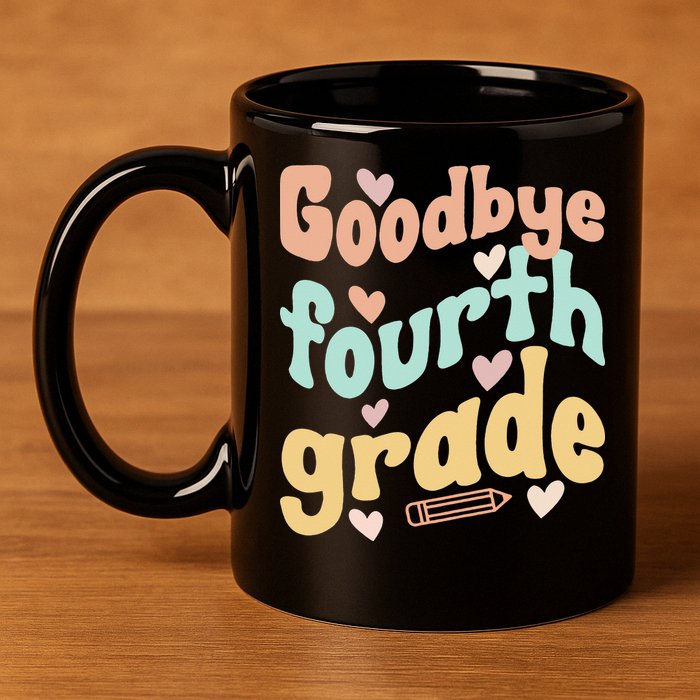 Last Day Of 4th Grade Groovy 4th Grade Last Day Of School 11oz C Handle Ceramic Mug