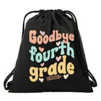 Last Day Of 4th Grade Groovy 4th Grade Last Day Of School Drawstring Bag