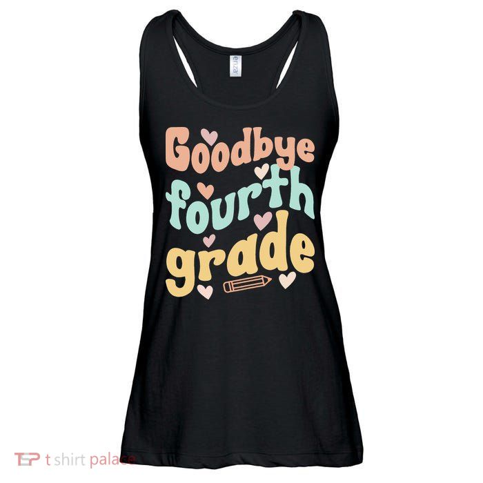 Last Day Of 4th Grade Groovy 4th Grade Last Day Of School Ladies Essential Flowy Tank