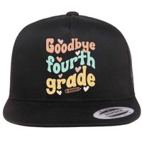 Last Day Of 4th Grade Groovy 4th Grade Last Day Of School Flat Bill Trucker Hat
