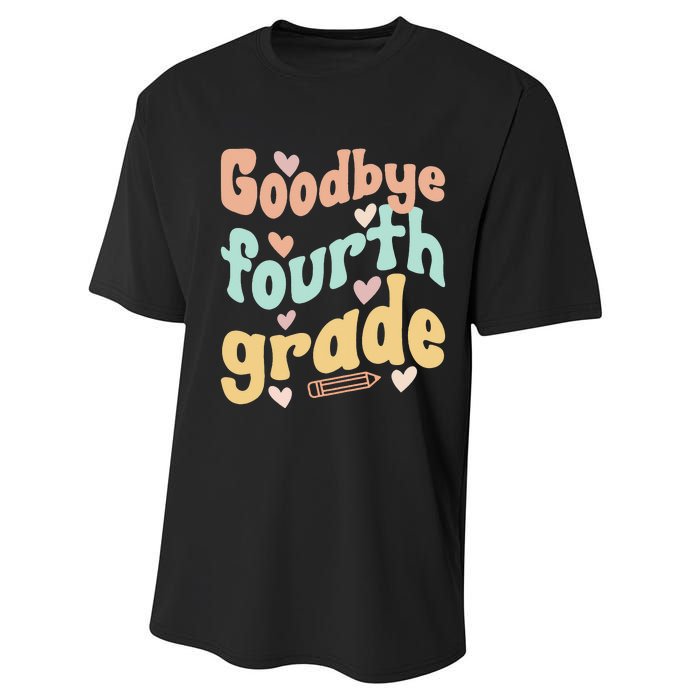 Last Day Of 4th Grade Groovy 4th Grade Last Day Of School Performance Sprint T-Shirt