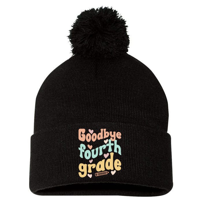 Last Day Of 4th Grade Groovy 4th Grade Last Day Of School Pom Pom 12in Knit Beanie