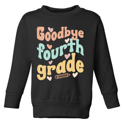 Last Day Of 4th Grade Groovy 4th Grade Last Day Of School Toddler Sweatshirt