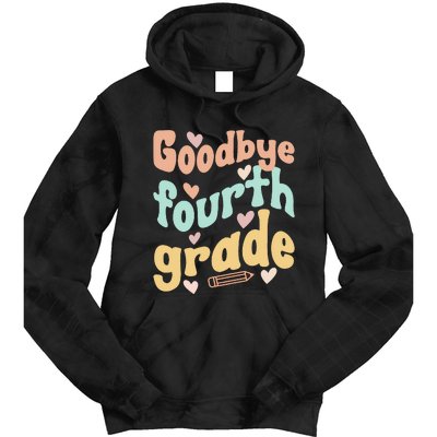 Last Day Of 4th Grade Groovy 4th Grade Last Day Of School Tie Dye Hoodie