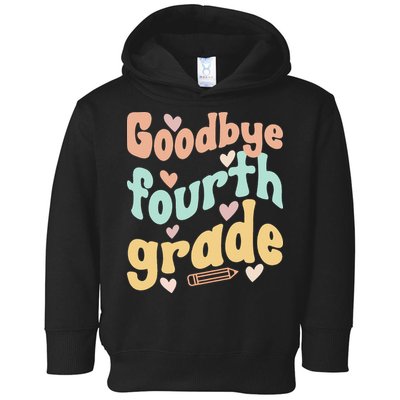 Last Day Of 4th Grade Groovy 4th Grade Last Day Of School Toddler Hoodie