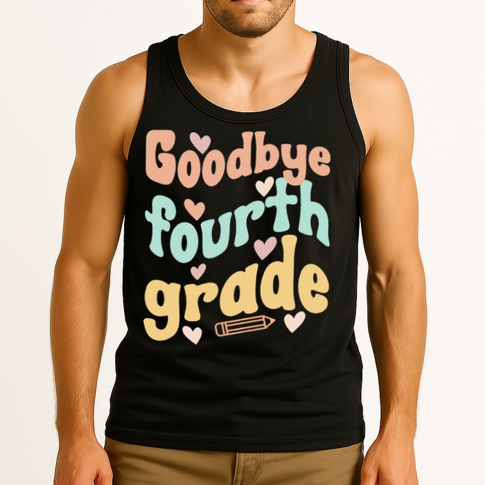 Last Day Of 4th Grade Groovy 4th Grade Last Day Of School Tank Top