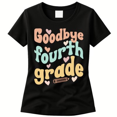 Last Day Of 4th Grade Groovy 4th Grade Last Day Of School Womens T-Shirt