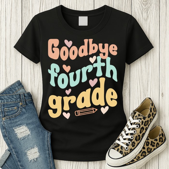 Last Day Of 4th Grade Groovy 4th Grade Last Day Of School Womens T-Shirt