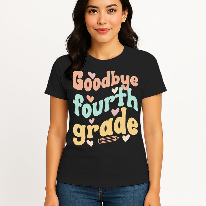 Last Day Of 4th Grade Groovy 4th Grade Last Day Of School Womens T-Shirt