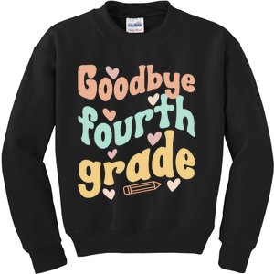 Last Day Of 4th Grade Groovy 4th Grade Last Day Of School Kids Sweatshirt