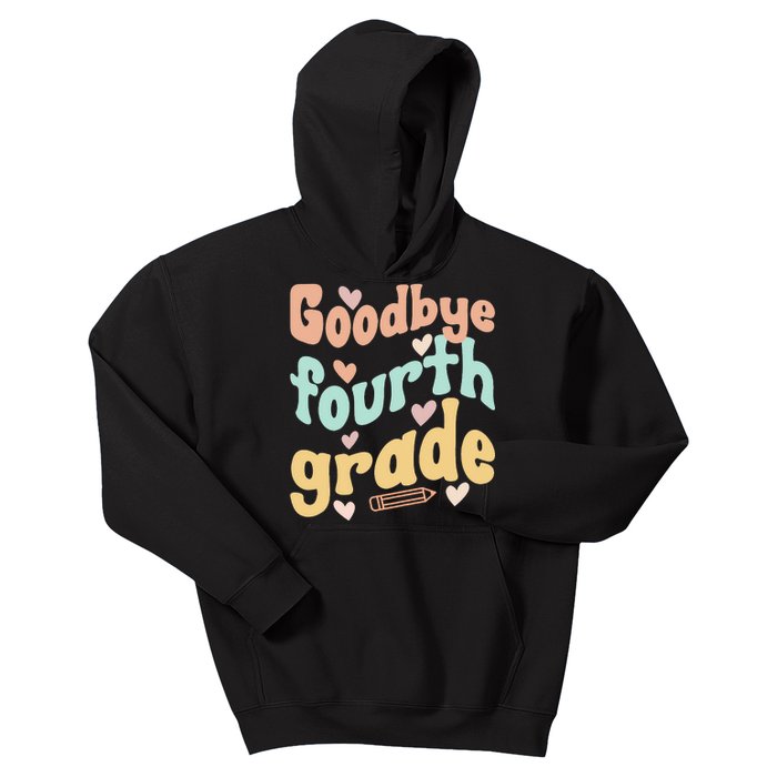 Last Day Of 4th Grade Groovy 4th Grade Last Day Of School Kids Hoodie