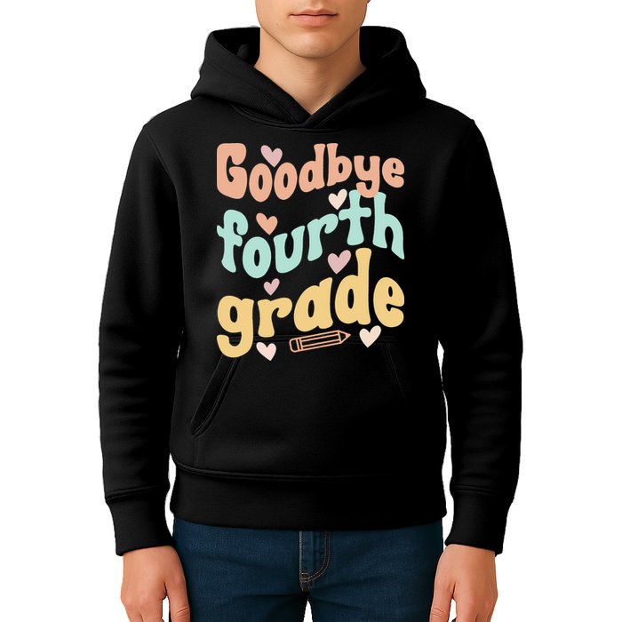 Last Day Of 4th Grade Groovy 4th Grade Last Day Of School Kids Hoodie