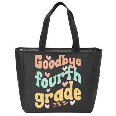 Last Day Of 4th Grade Groovy 4th Grade Last Day Of School Zip Tote Bag