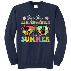 Last Day Of School Bye Kindergarten Hello Summer Sunglasses Sweatshirt