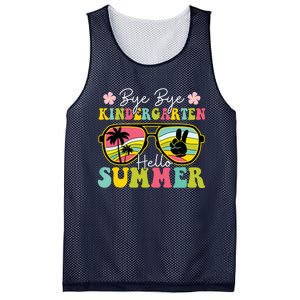 Last Day Of School Bye Kindergarten Hello Summer Sunglasses Mesh Reversible Basketball Jersey Tank