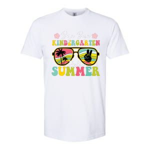 Last Day Of School Bye Kindergarten Hello Summer Sunglasses Softstyle CVC T-Shirt