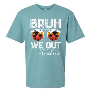 Last Day Of School Teacher Bruh We Out Teachers Funny Gift Sueded Cloud Jersey T-Shirt