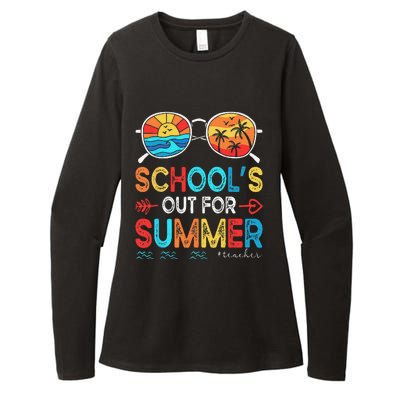 Last Day Of School Retro Schools Out For Summer Teacher Womens CVC Long Sleeve Shirt