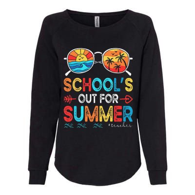 Last Day Of School Retro Schools Out For Summer Teacher Womens California Wash Sweatshirt