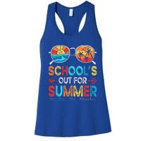 Last Day Of School Retro Schools Out For Summer Teacher Women's Racerback Tank